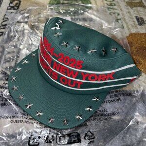 Supreme Stars Studded Pillbox Hat Green
